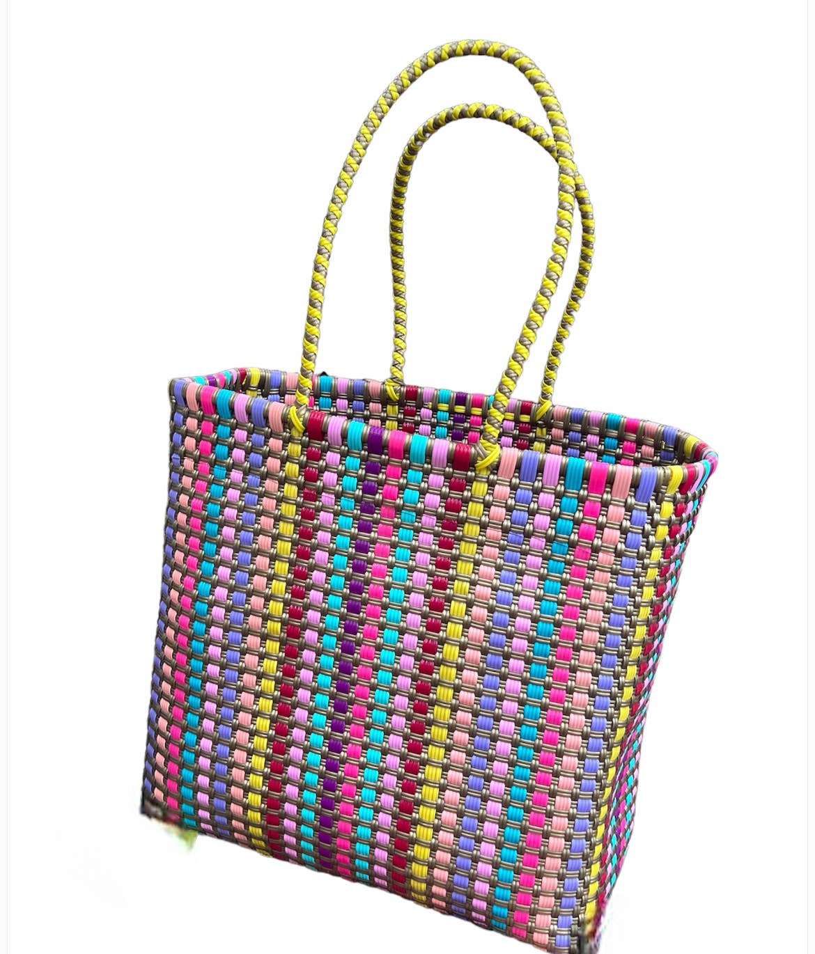 The Faria - Vendita all'ingrosso Borsa da spiaggia - Borse da spiaggia multicolori in plastica riciclata intrecciata a mano0