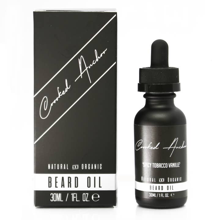Spicy Tobacco Vanille Beard Oil for wholesale by Crooked Anchor