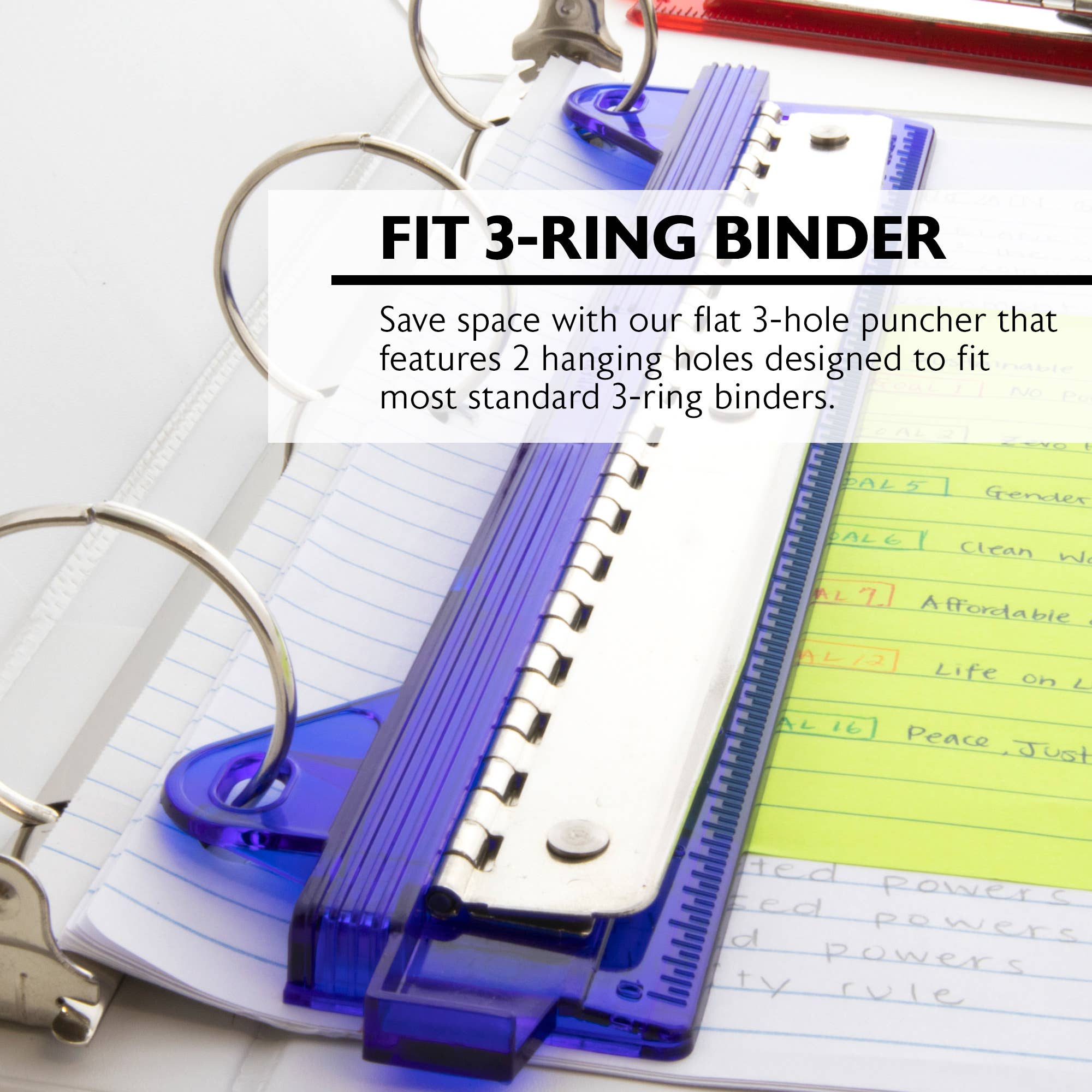 BAZIC Products - Vente Perforatrices - Perforatrice à papier portable 3 trous3