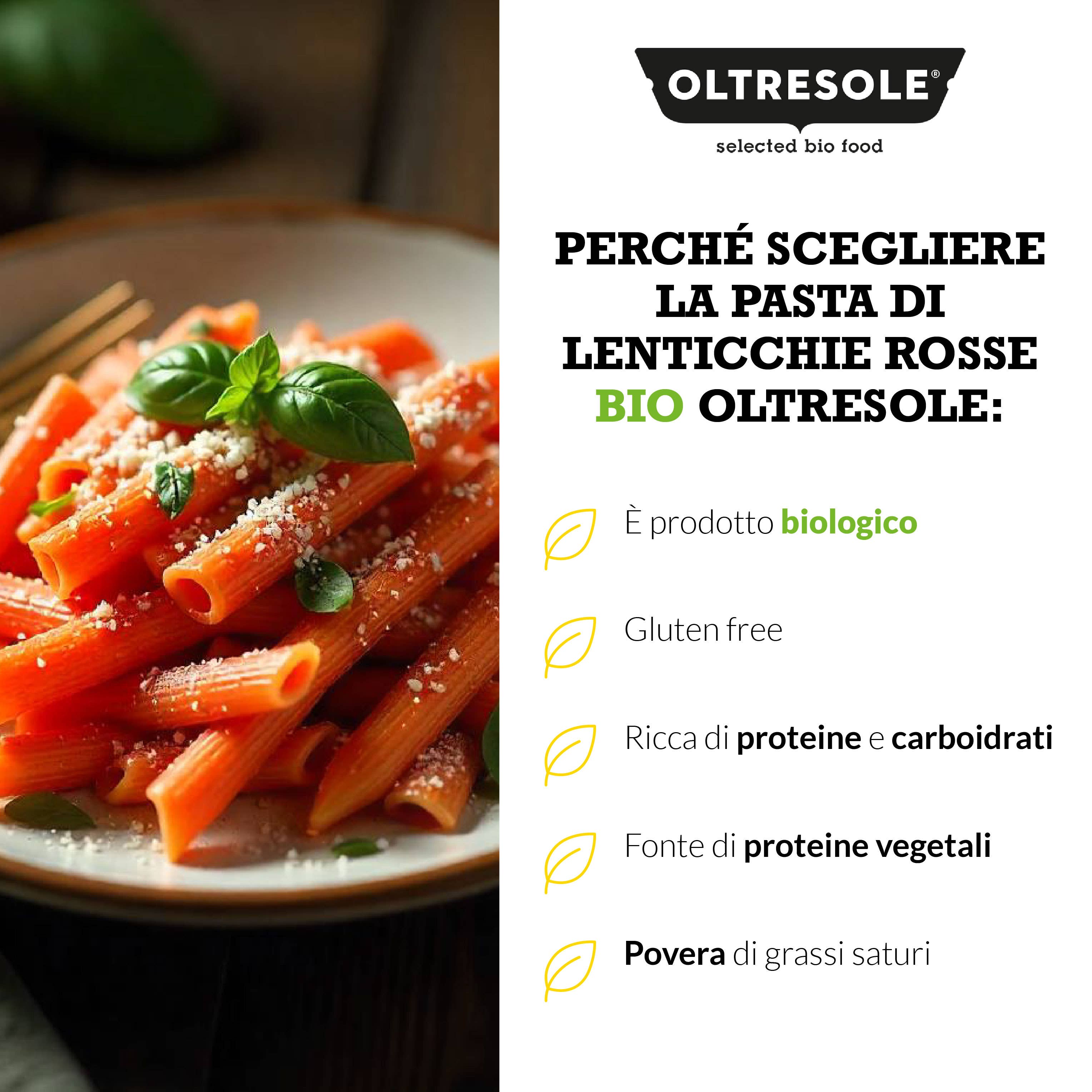 Oltresole - Wholesale Pasta - ORGANIC RED LENTIL PASTA PENNE 350 g6