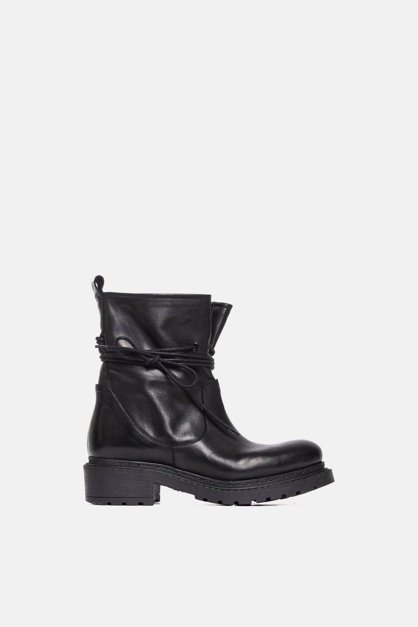 METISSE - Venta al por mayor Botines - Mujer - Botines biker de cuero negro MA21490