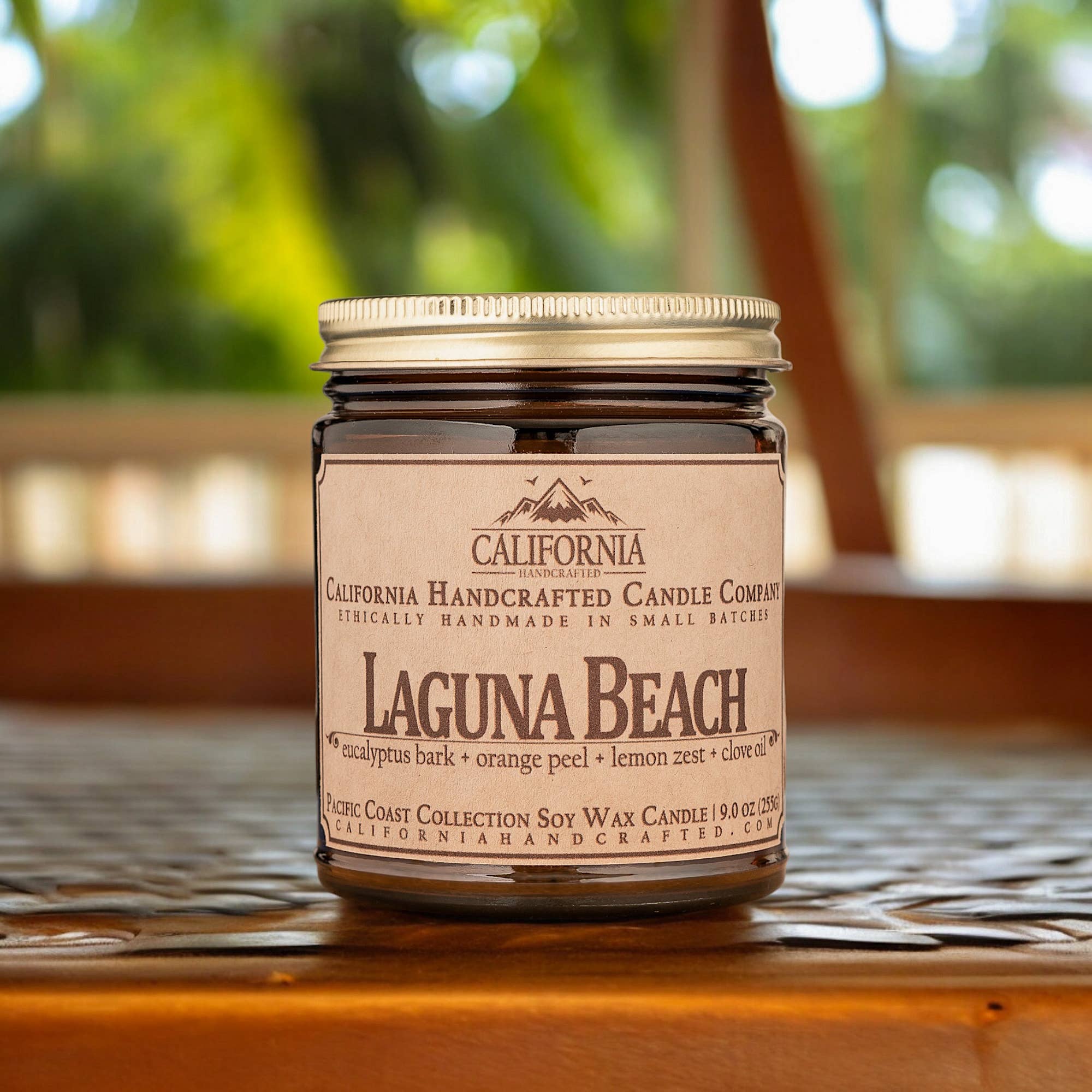 California Handcrafted - Vente Bougie en bocal - Bougie en pot d'abricot et noix de coco Laguna Beach3