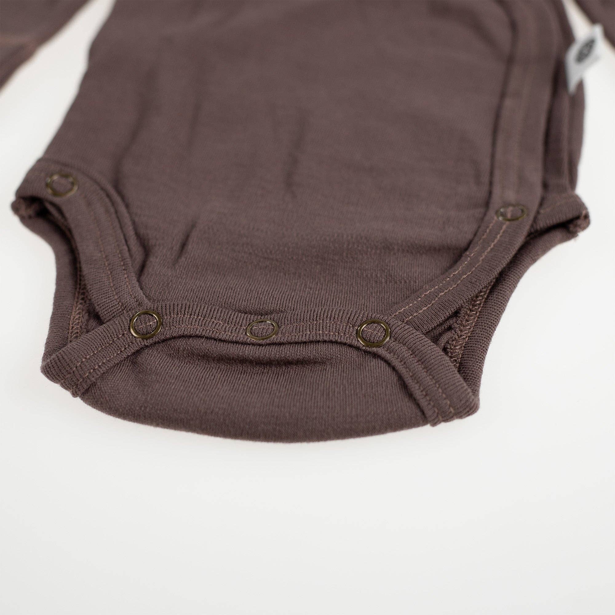 Lille Barn - Vente Body (sans pieds) – bébé - Body cache-cœur à manches longues en laine mérinos - Peppercorn3