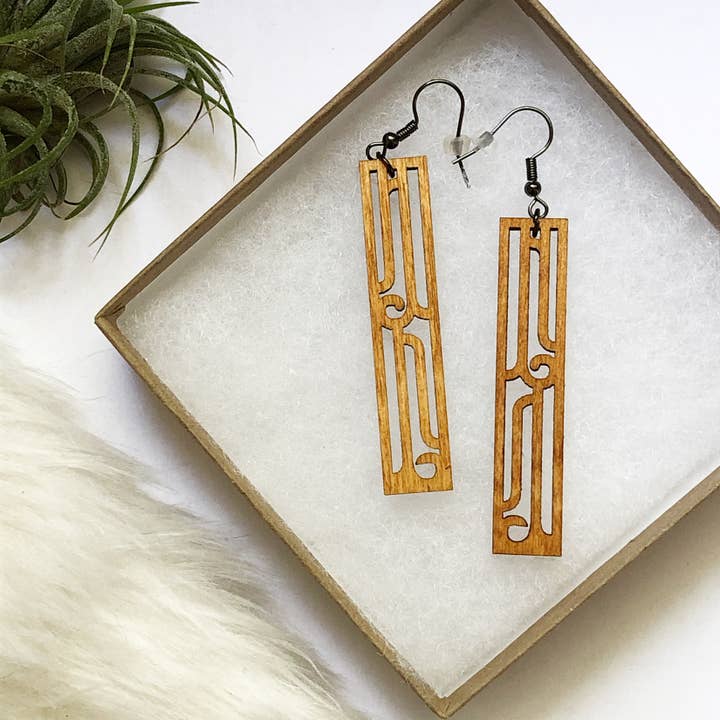 Bar Earrings Ornate for wholesale by Simply Living Shop