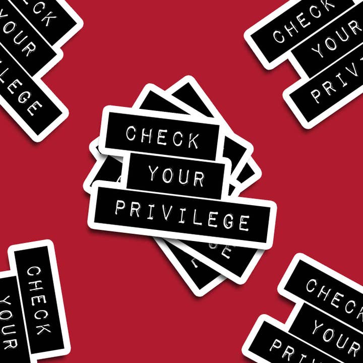 Check Your Privilege Vinyl Sticker for wholesale by The Pin Pal Club