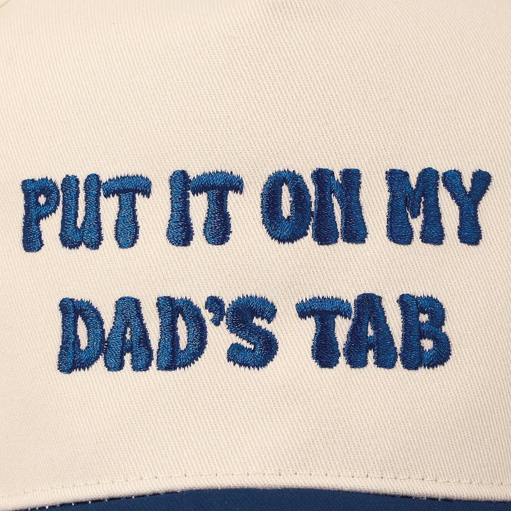 Fashion City - Wholesale Baseball Cap - Unisex - Put It On My Dad's Tab Embroidery Two-Tone Hat45