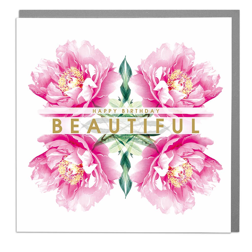 Lola Design Ltd - Wholesale Birthday Card - Happy Birthday Beautiful Card0