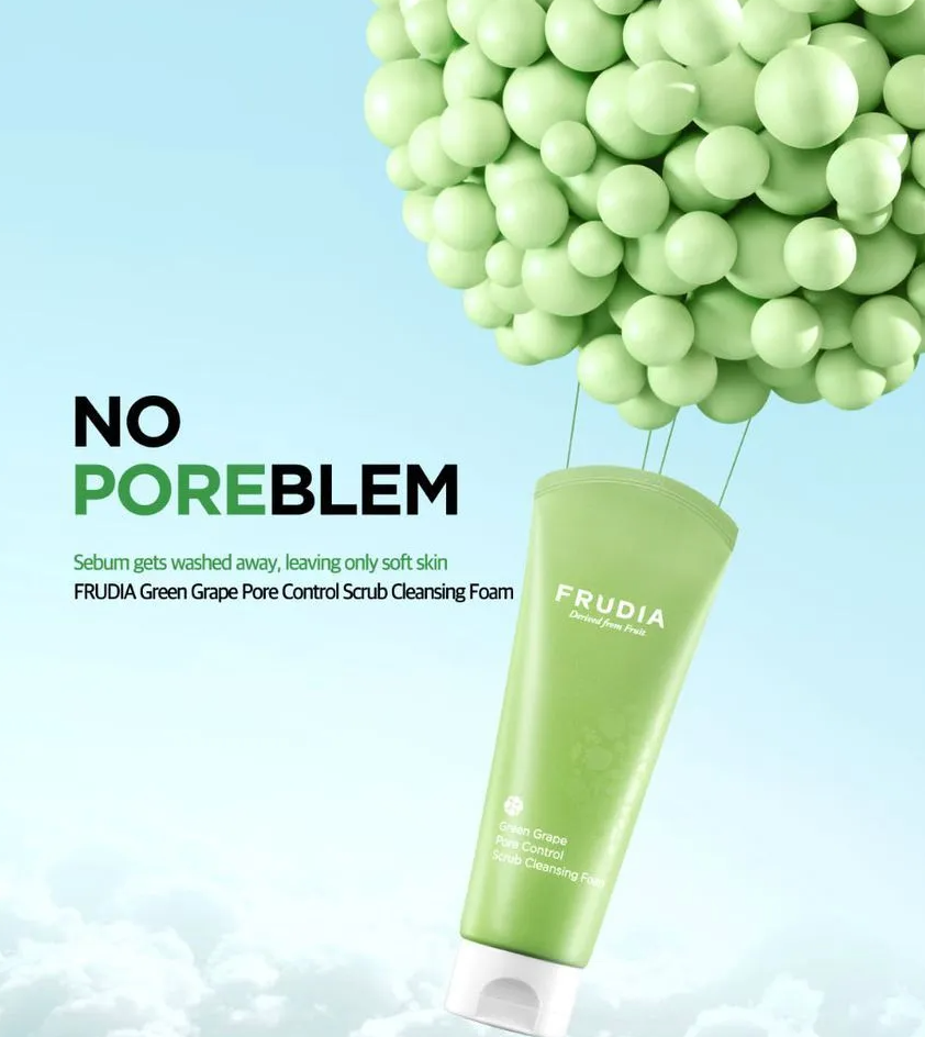 Best Beauty Group - Wholesale Facial Cleanser - FRUIDA Green Grape Pore Control Scrub Cleansing Foam MINI3