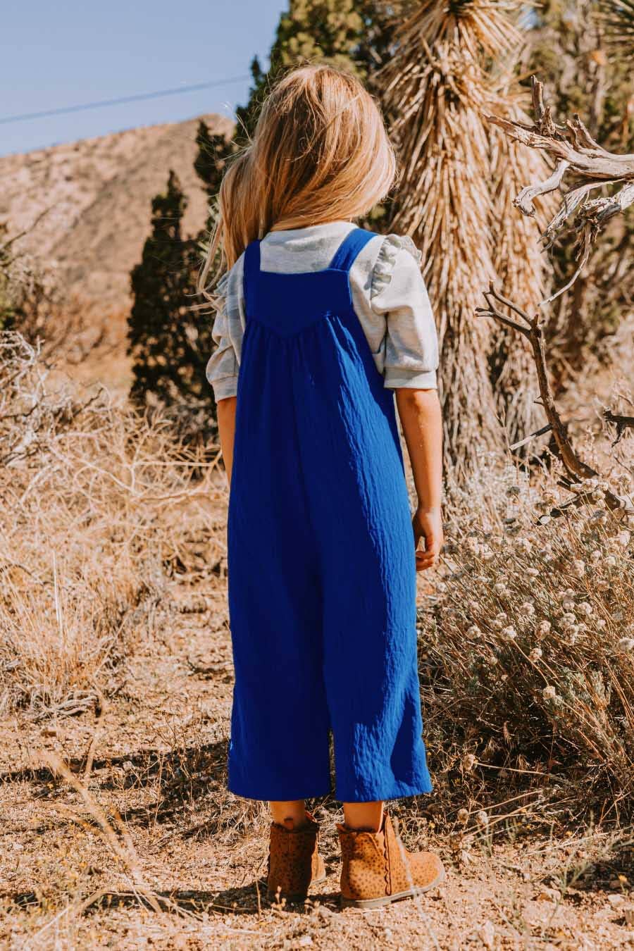 Oddi – Großhandel Jumpsuit – Kinder – Einfarbiger Overall mit Knöpfen und Riemen für Kinder6