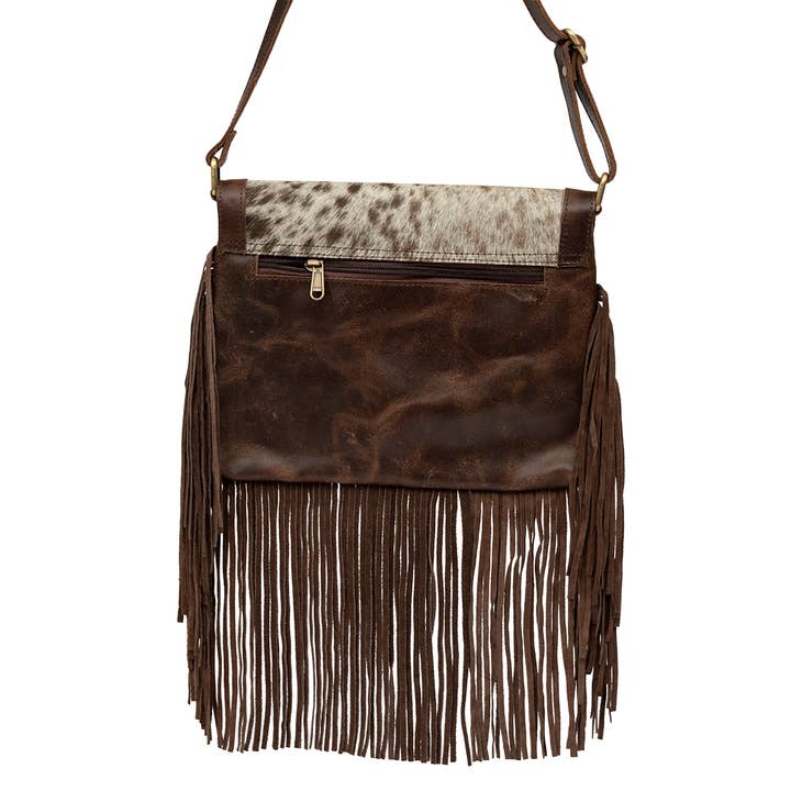 B.S. Trading Co - Wholesale Crossbody Bag - Women's - Cowhide Envelope Fringe Purse
