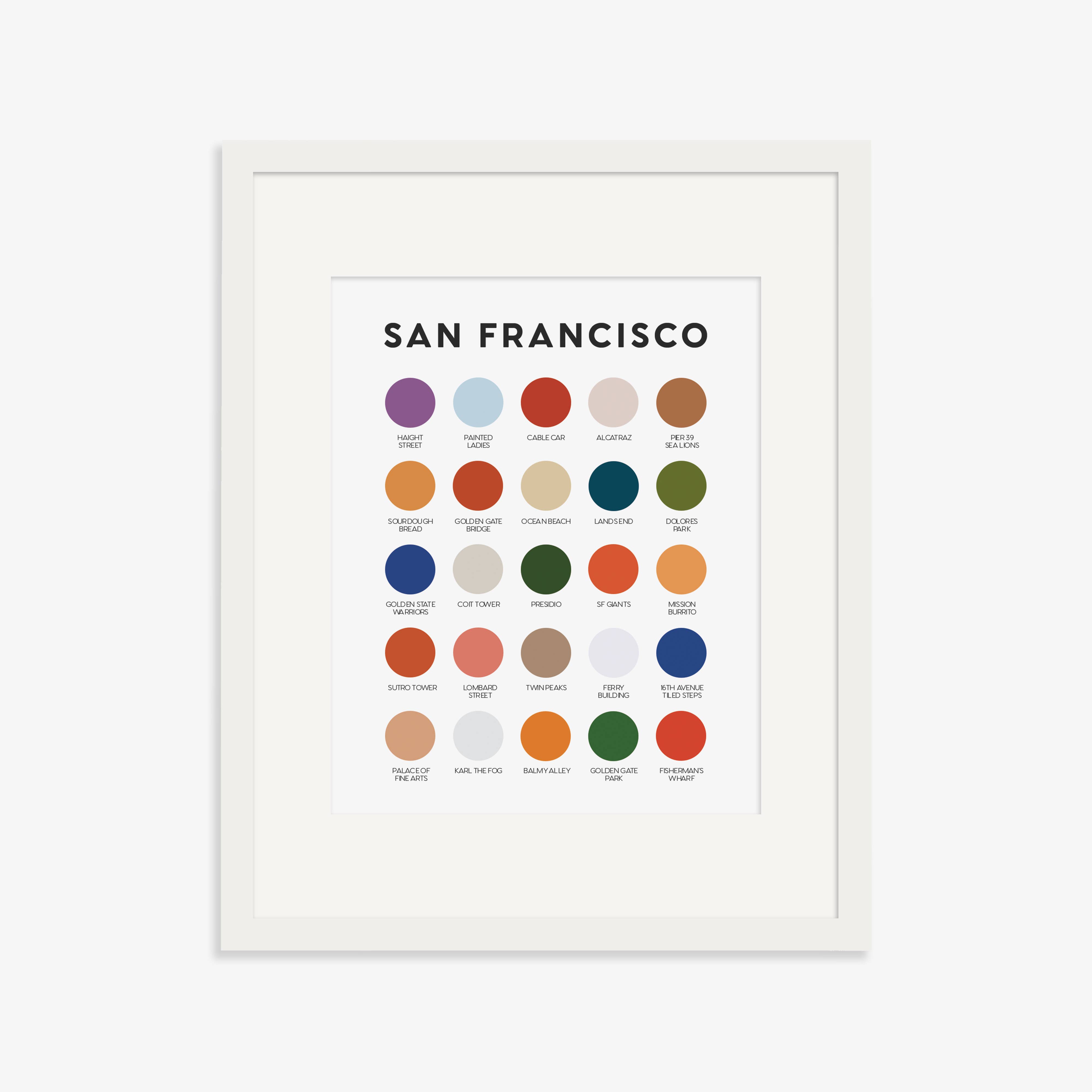 Lunch City Studio - Wholesale Art Print - San Francisco Color Palette Print2