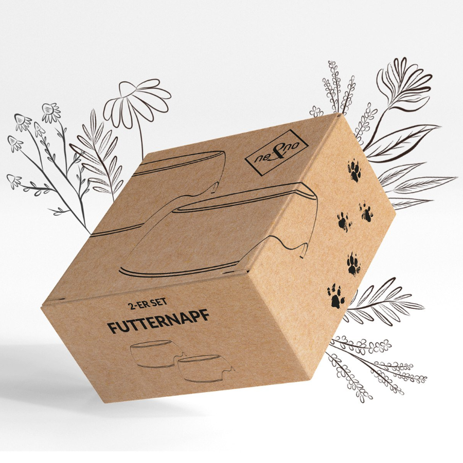 ne&no - Wholesale Pet Bowl - Cat/Dog - ne&no® Feeding Bowl 2-PIECE SET -Dogs & Cats- "Love"7