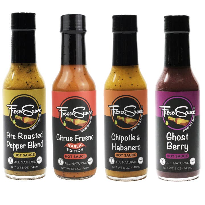 Sauce Lover 4 Pack Hot Sauce for wholesale by Fresco Sauce