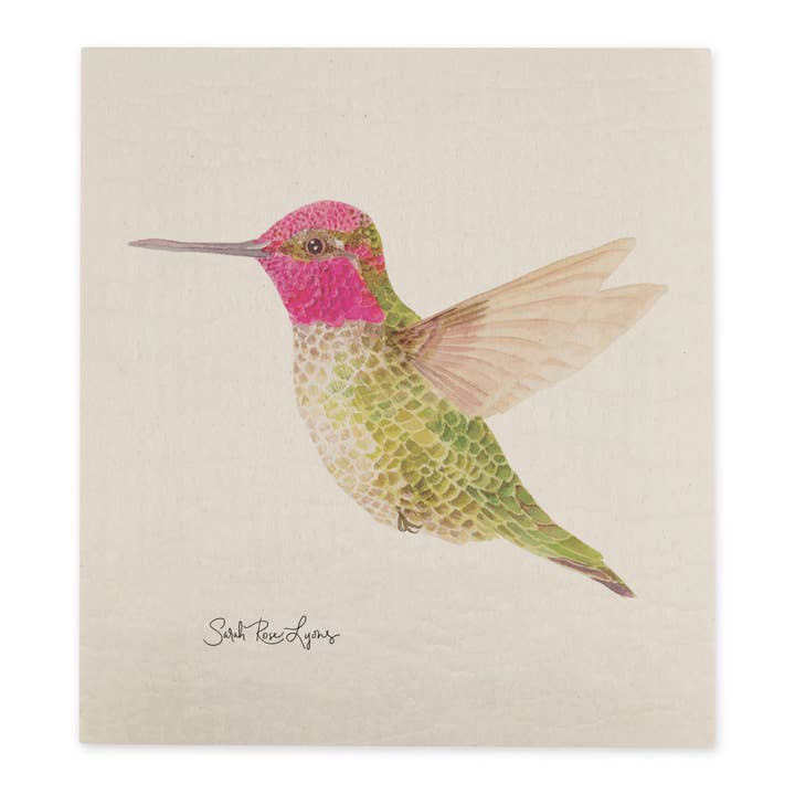 Anna's Hummingbird Zweedse vaatdoek voor wholesale door Sarah Rose