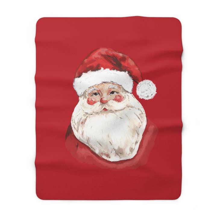 Weihnachtsmann-Sherpa-Decke für den Großhandel von Blue Cava