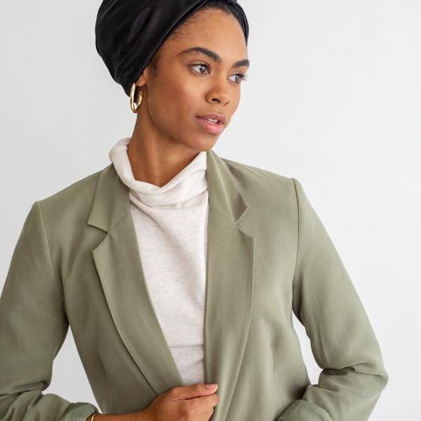 Sort All Silk Turban - Sort for engroshandel på Faire