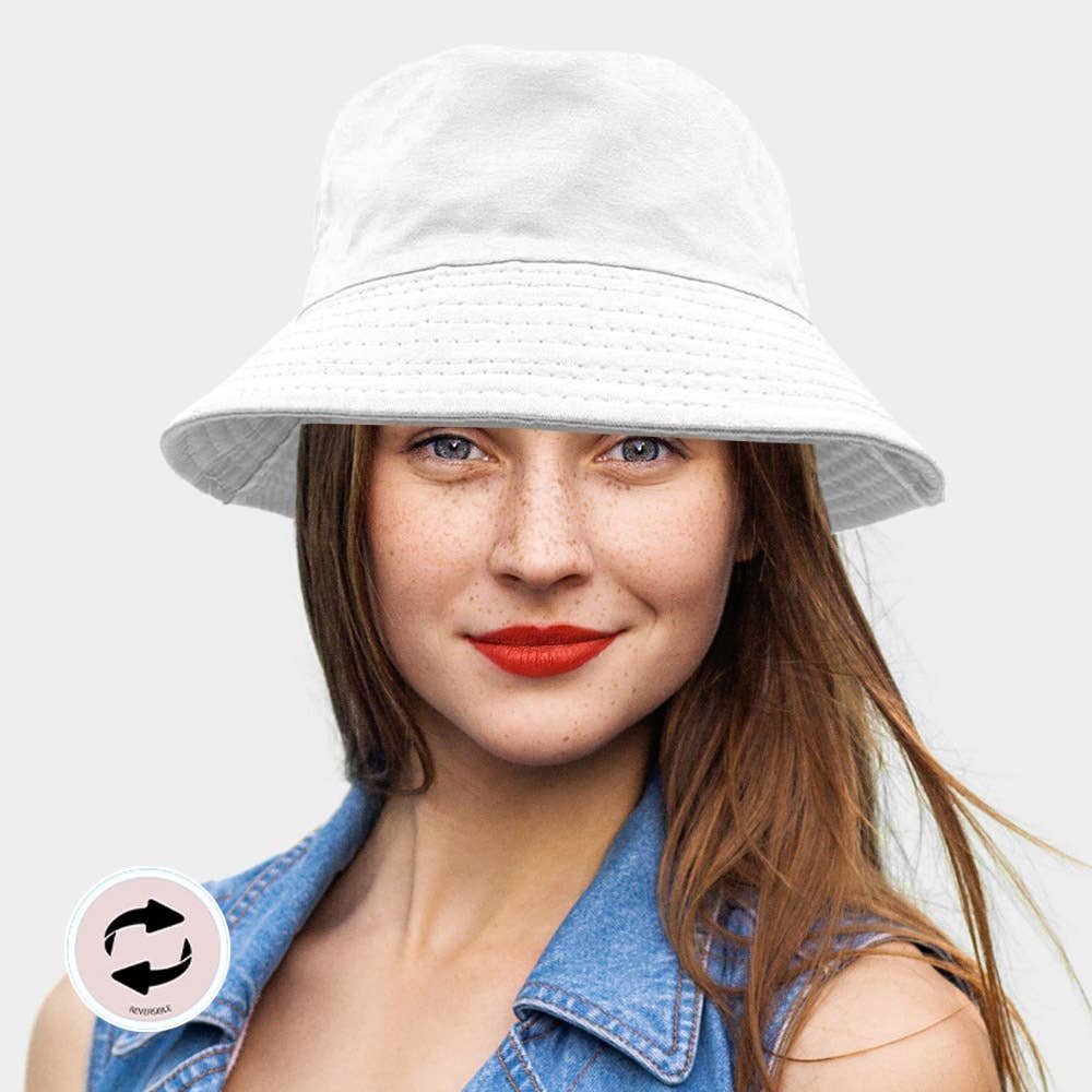 Sensibling Corp. - Wholesale Bucket Hat - Women's - Reversible Solid Bucket Hat8