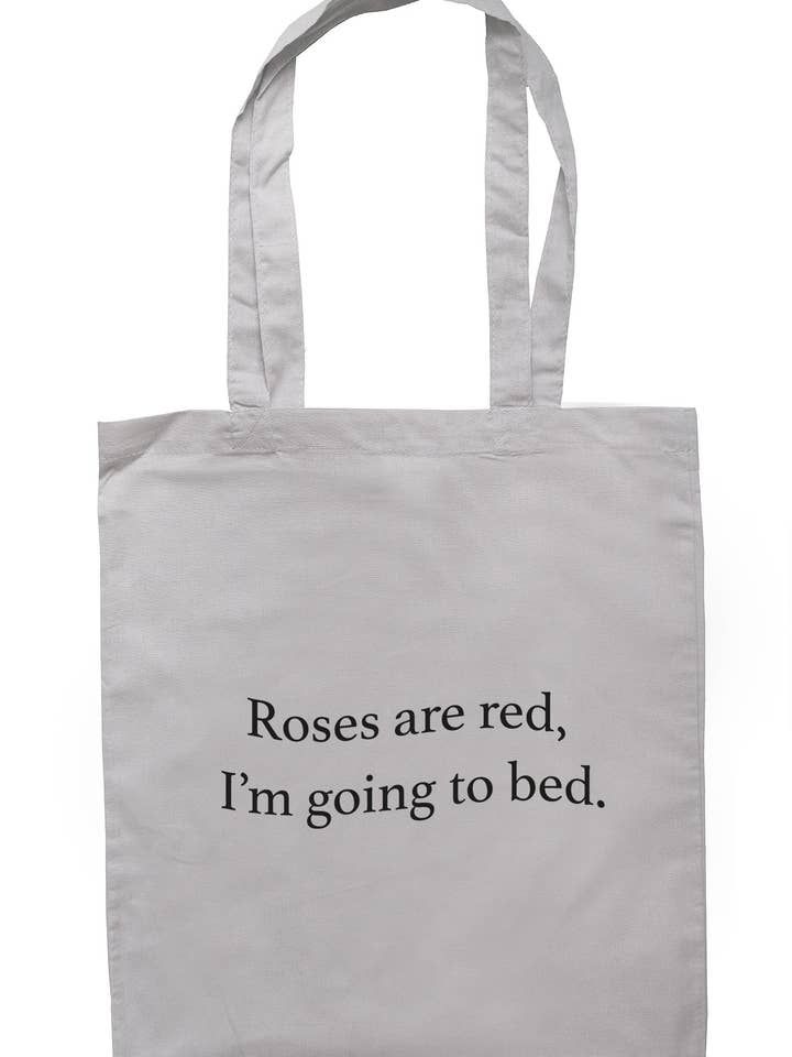 Bolso tote Roses Are Red, I'm Going To Bed S0888 para venta al por mayor de Illustrated Identity
