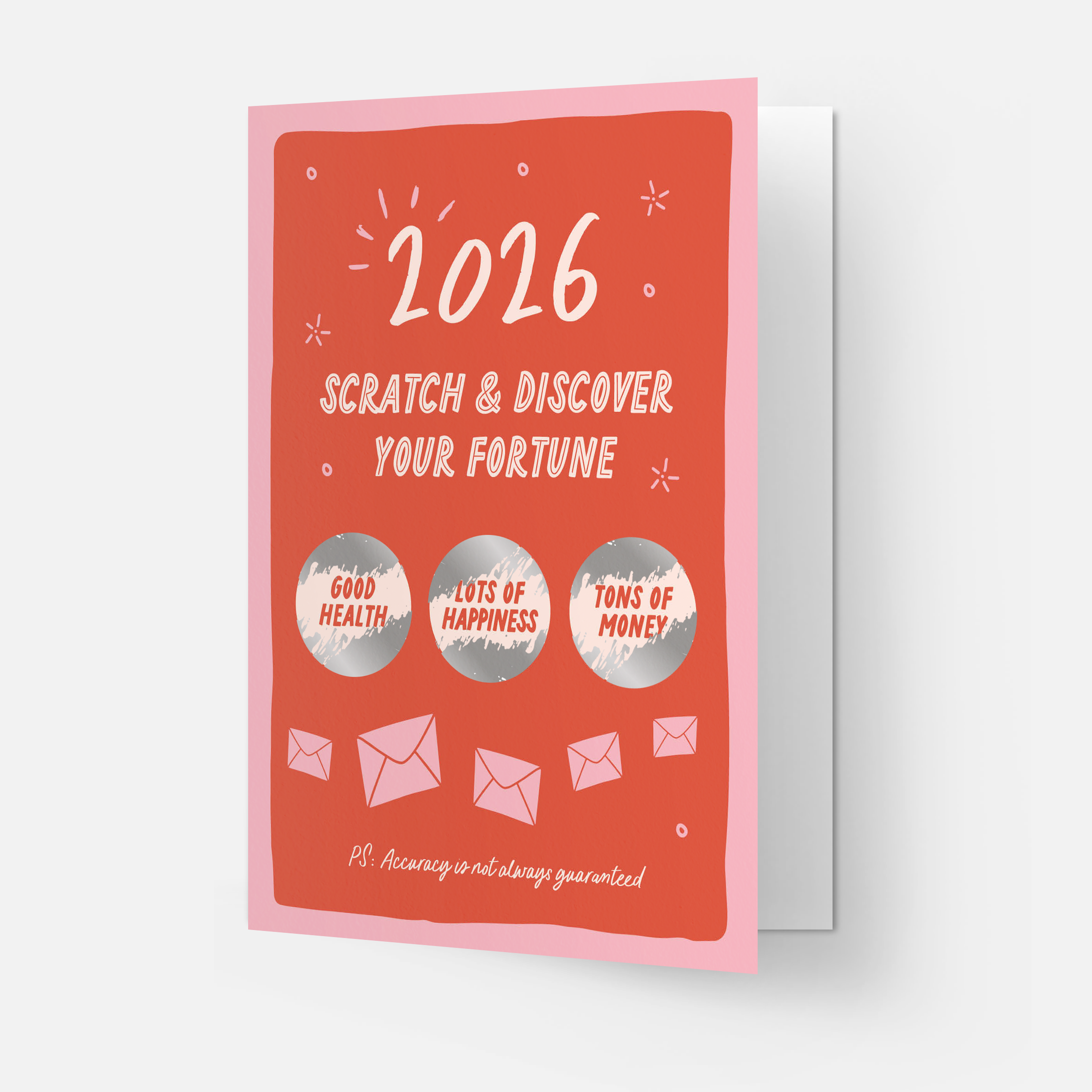 Kaart Blanche - Wholesale New Year's Card - Fortune Scratch 2026 greeting card2