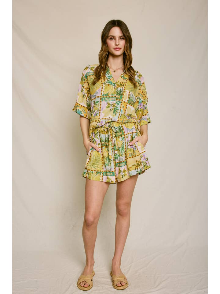 TROPISCHE ZON Isla Palma Ontspannen Shirt En Korte Broek Set (1) voor groothandel op Faire3