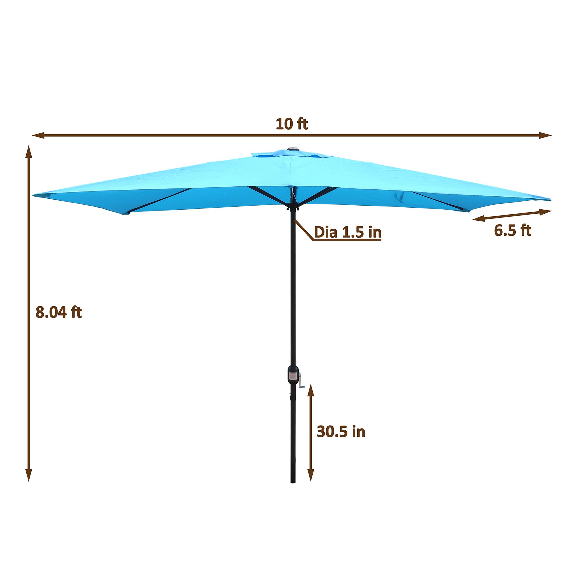Abble – wholesale Patio umbrella – 10X6.5FT Rectangular Patio Umbrella with Crank6
