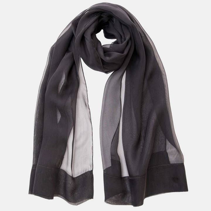 Elizabetta Made in Italy USA – wholesale Scarf – Women's – Carmen - Silk Scarf/Shawl - Black1