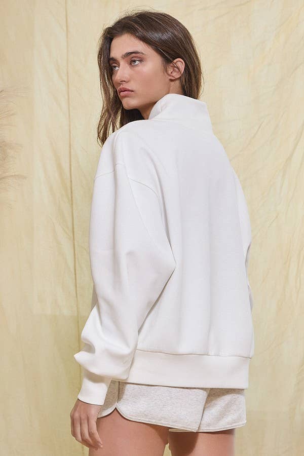 BUCKETLIST INC - Wholesale Sweatshirt - Women's - IT2154 Half Zip-up Scuba Sweatshirts47