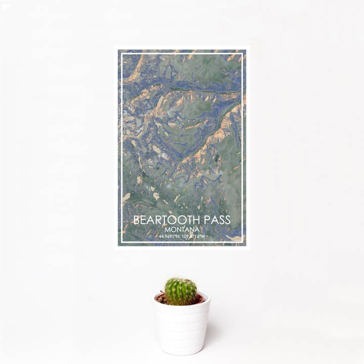 JACE.design - Wholesale Art Print - Beartooth Pass MT Map Print Afternoon