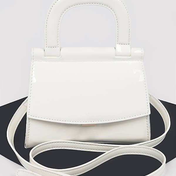 Patent Leather Top Handle Clutch for wholesale by 3AM BY H&D ACCESSORIES