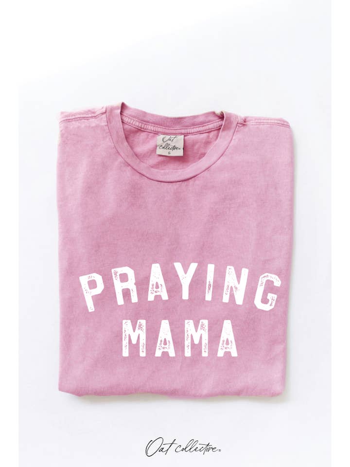 OAT COLLECTIVE - Wholesale Screen Printed T-Shirt - Women's - PRAYING MAMA Mineral Graphic Top5