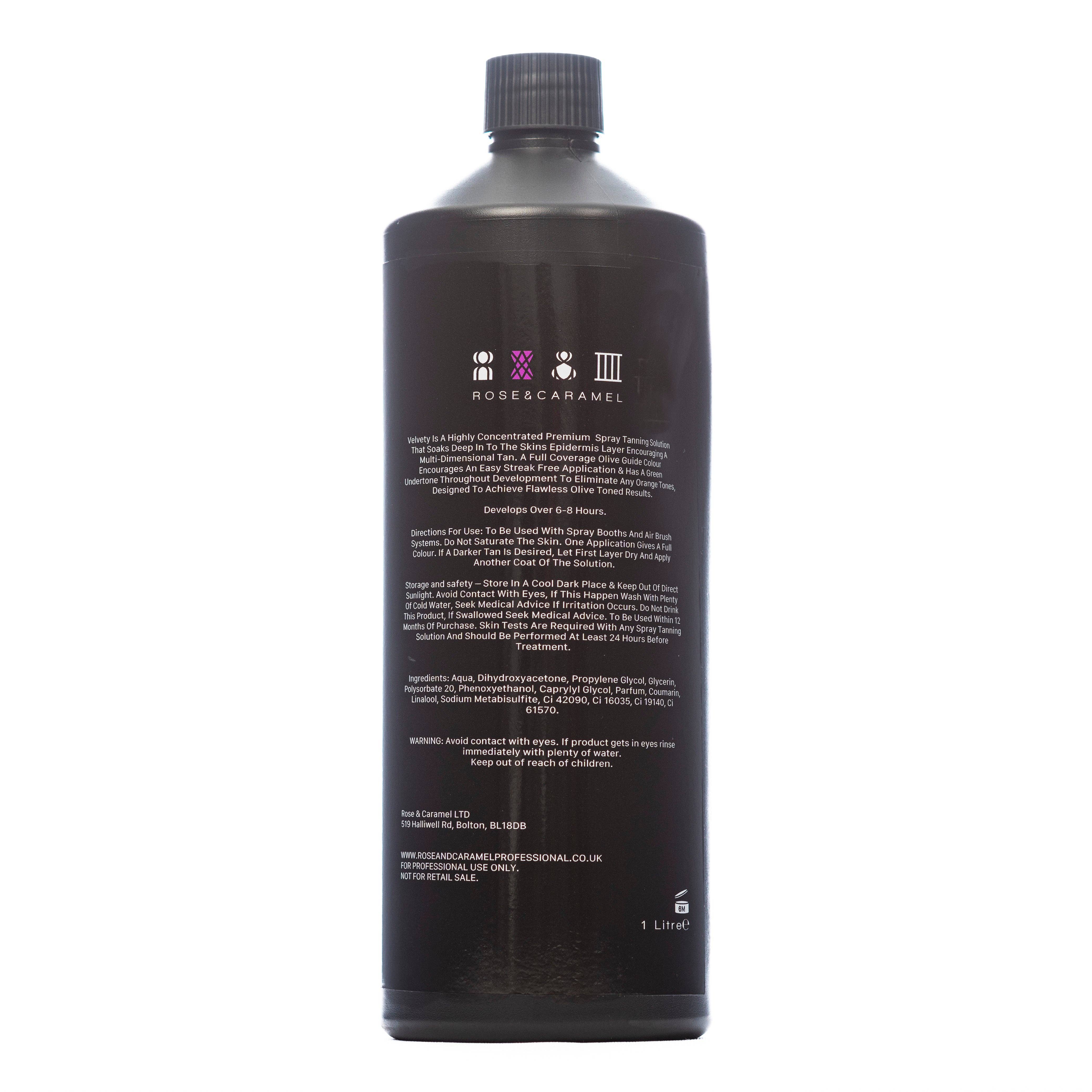 Rose & Caramel – wholesale Self-tanner – VELVETY OLIVE SPRAY TAN SOLUTION1