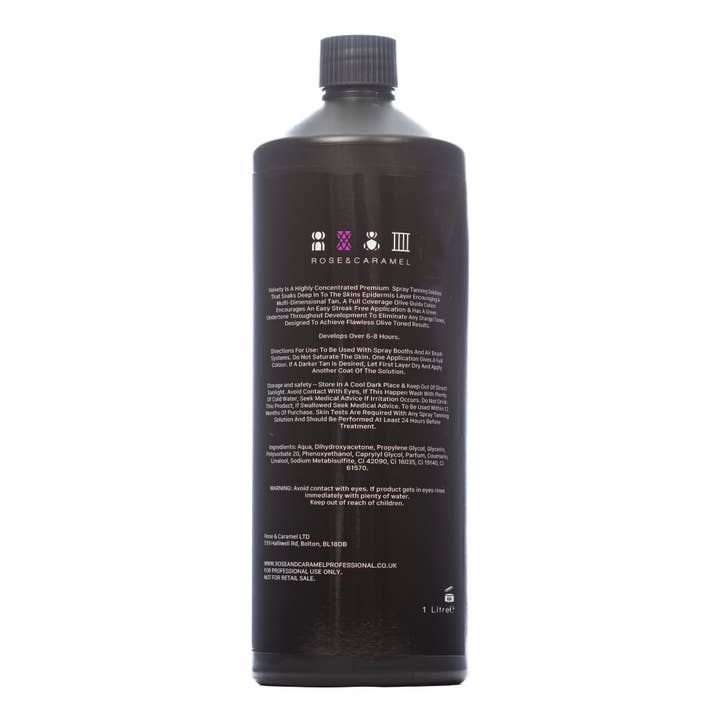 Rose & Caramel – wholesale Self-tanner – VELVETY OLIVE SPRAY TAN SOLUTION1