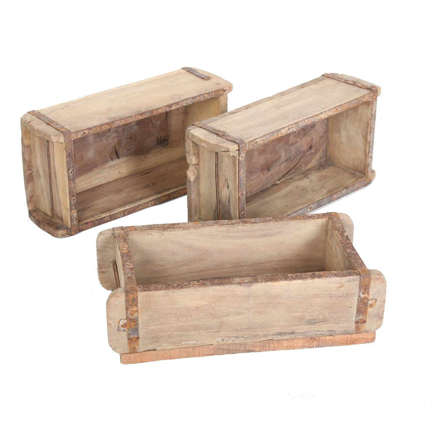 Casa Moro - Wholesale Storage Bin - vintage brick shape 1 chamber old wood box storage decoration1
