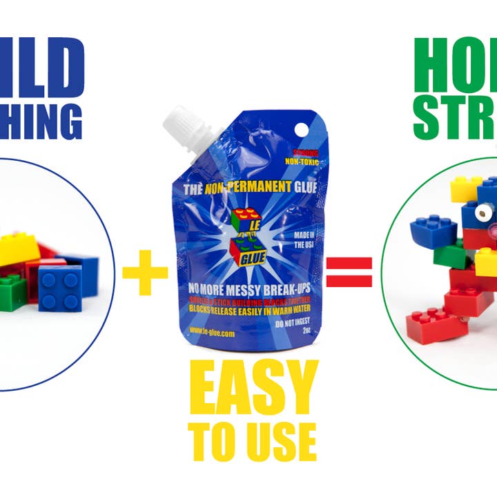 Le-glue – Conjunto de construção - Crianças por atacado – Cola de conjunto de construção não permanente e não tóxica Le-Glue3