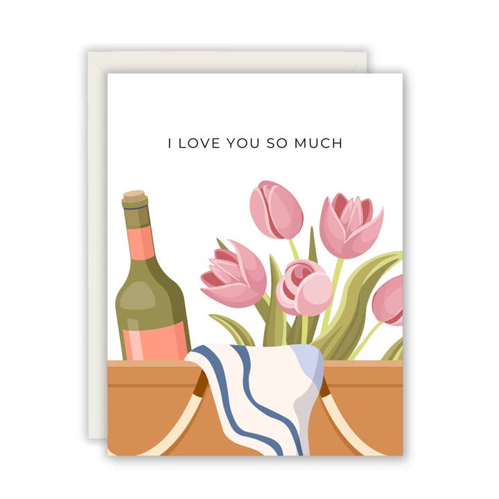 Carte de panier de pique-nique « I love you so much » pour la vente par Paper Giggles