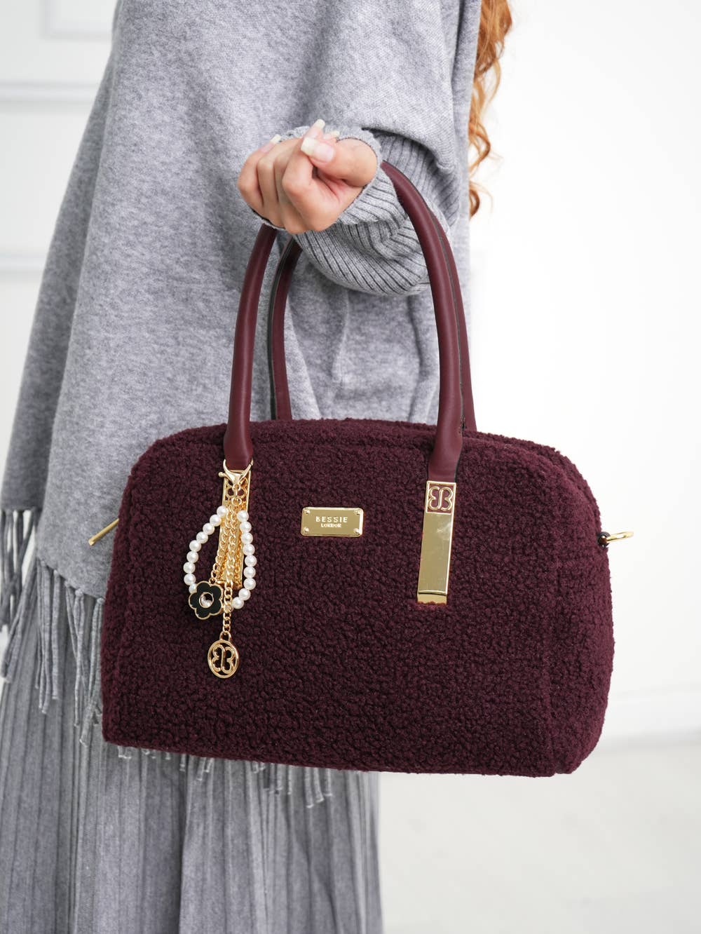 Bessie London – wholesale Tote bag – Women's – COSY LUXE TOTE BAG3