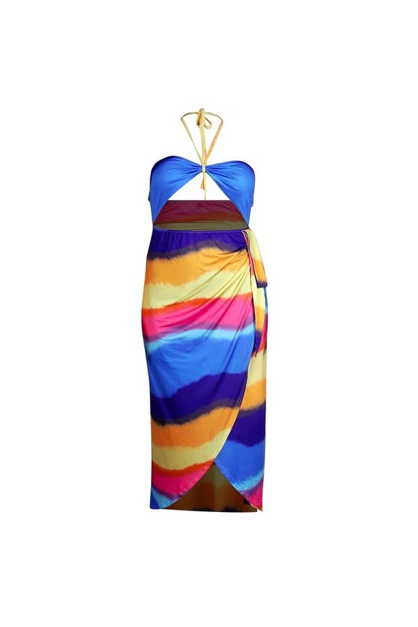 Cores Vestido Bodycon com Recorte e Racha para venda a revendedores na Faire4