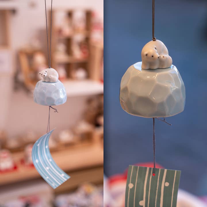 Carillon éolien Yakushi Kiln Seto - Ours polaire parent et enfant pour la vente par U PLUS INC