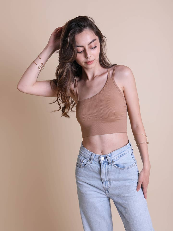Shoulder Strap Brami Top - Not So Basic for wholesale by Leto Accessories