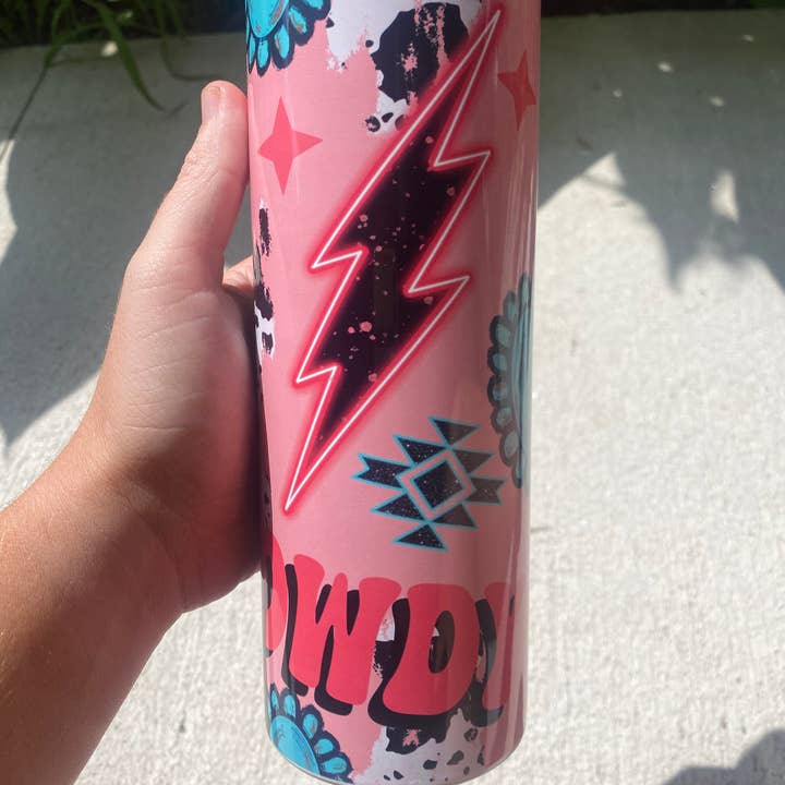 Howdy, pink, western tumbler, cowgirl gift, 20 oz tumbler for wholesale by Countryside Savage