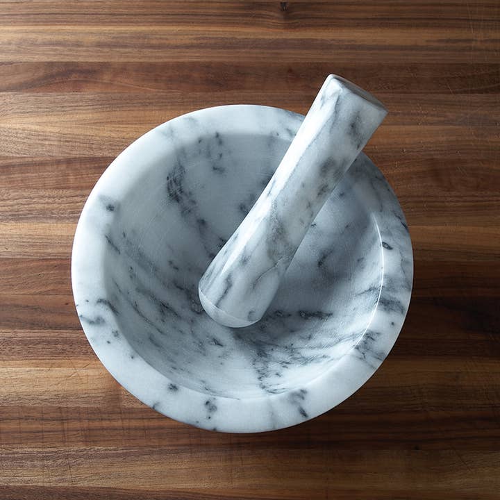 Fox Run Brands - Wholesale Mortar & Pestle - Fox Run Large Marble Mortar and Pestle, 8.25" x 8.25" x 4"
