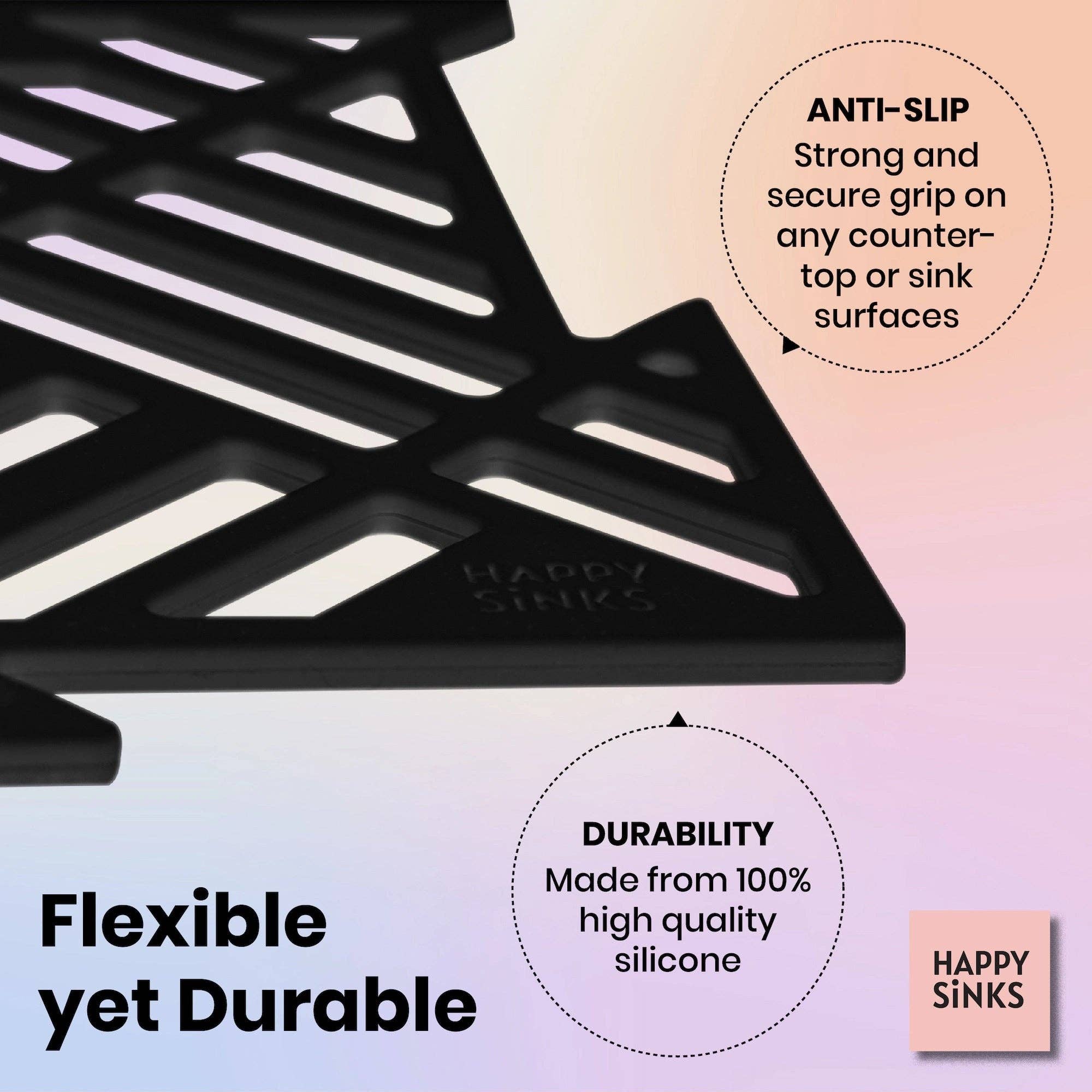 HAPPY SiNKS - Wholesale Sink Strainer/Stopper - Kitchen Sink Mat - Silicone9