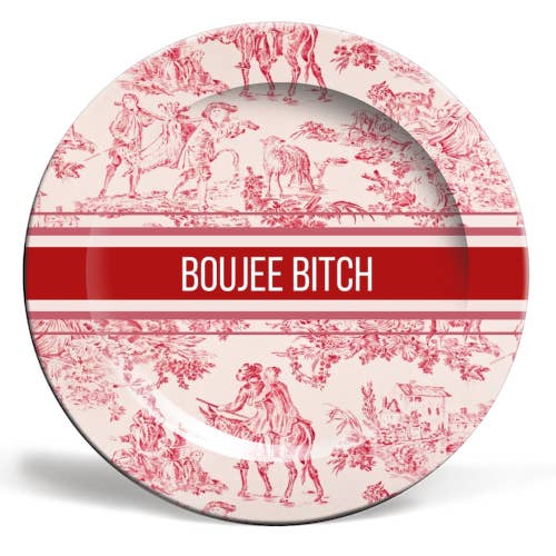 ART WOW - Wholesale Dinner Plate - Plates 'BOUJEE BITCH' by Lilly Rose