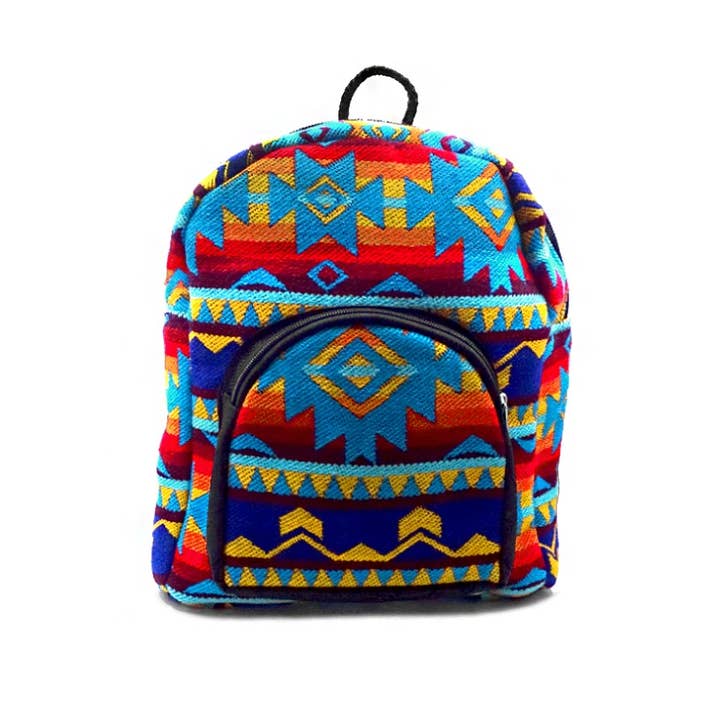 Pichincha - Wholesale Backpack - Women's - Mini "Baby" Tribal Striped Ecuadorian Backpack
