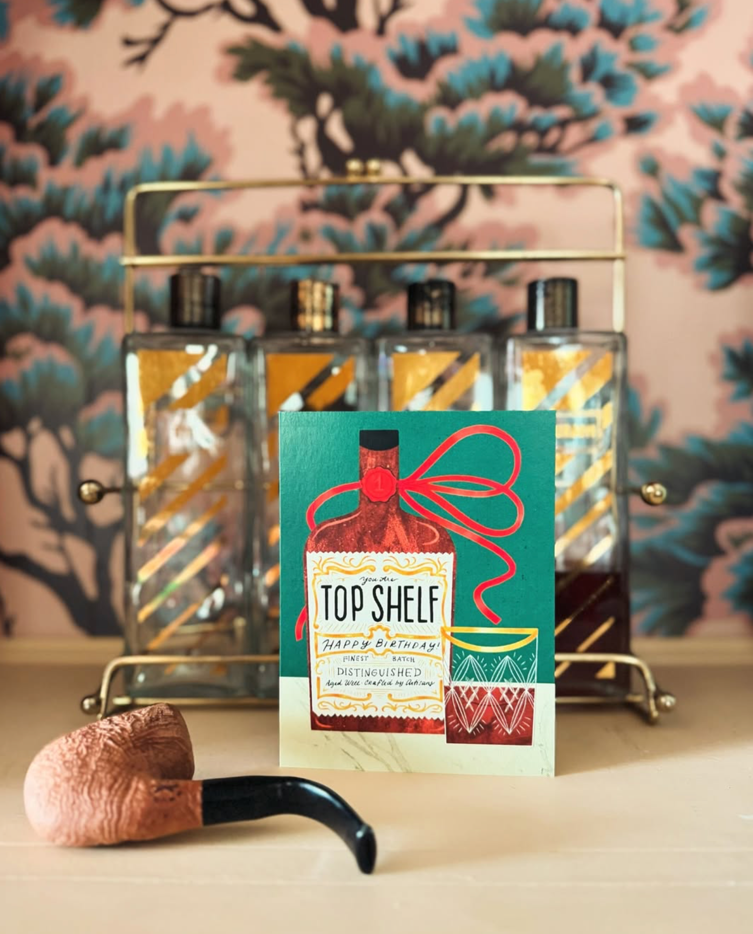 Olive & Company – wholesale Birthday card – Top Shelf Whiskey Birthday2