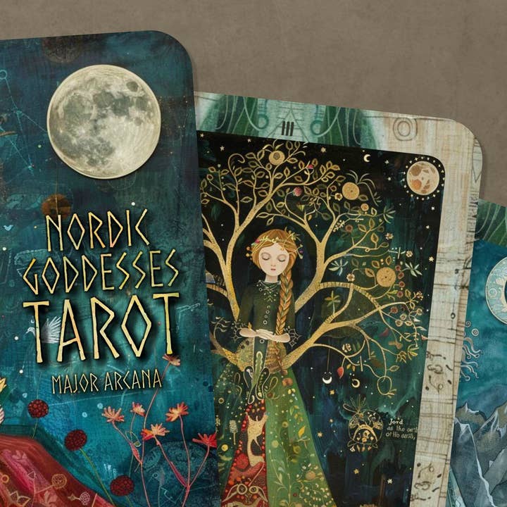 Ibiza Tarot USA - Wholesale Tarot Cards - Nordic Goddesses Tarot - Major Arcana - Nordic Major Arcana Insights - Tarot Cards - Tarot Deck - Divination Tools