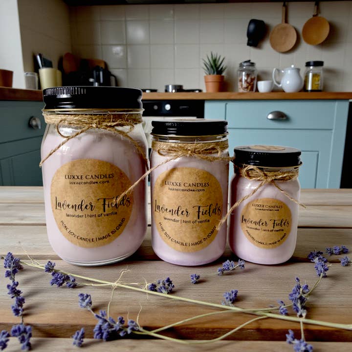 LUXXE Candles - Wholesale Jar/Filled Candle - Lavender Fields | Organic Soy Candle2