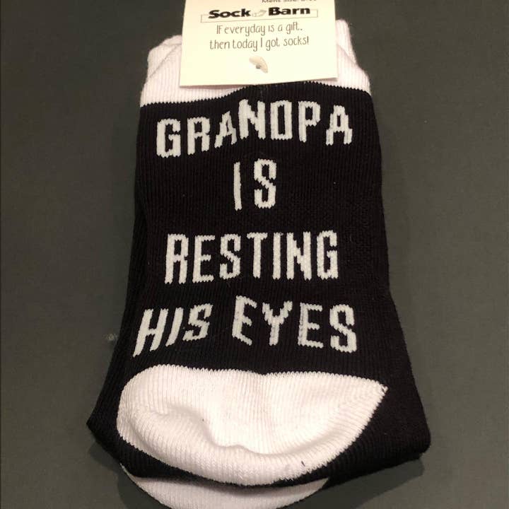 If You Can Read This/Grandpa Is Resting His Eyes Socks for wholesale by The Sock Barn Canada