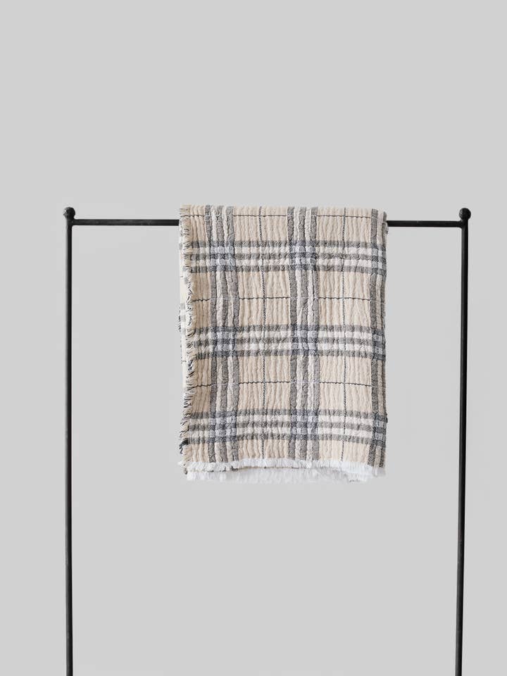 Tell Me More Milton Baumwoll-Decke 140 x 200 cm mit Karomuster für den Großhandel von Tell Me More