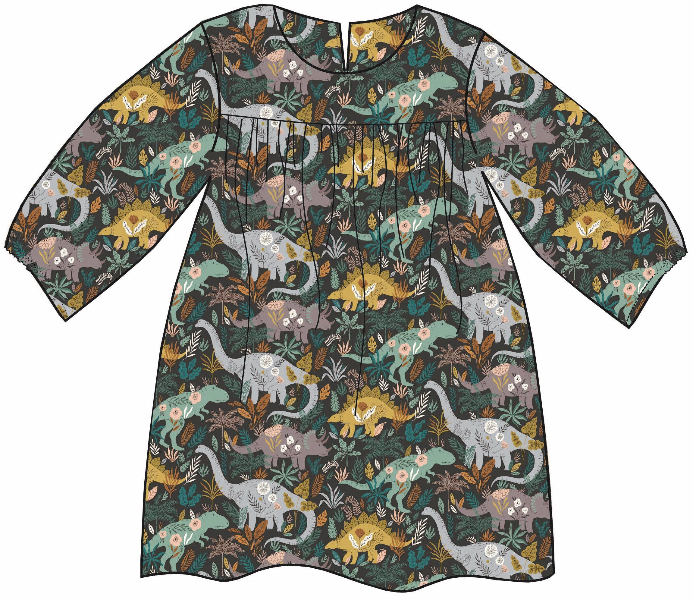 Two Stitches Patterns - Venta al por mayor Kits de costura - Patrón de vestido smock Zara para ropa infantil5